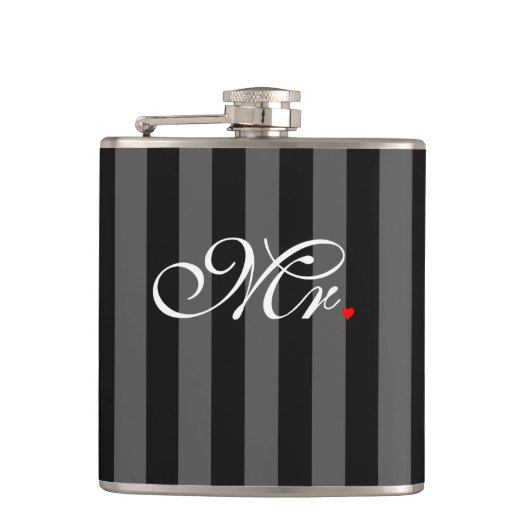 De heer Bruidegom Haar Zijn Nieuwgetrouwden Heupfles (Voorkant)