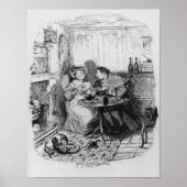 De heer Bumble en mevrouw Corney nemen thee Poster (Voorkant)