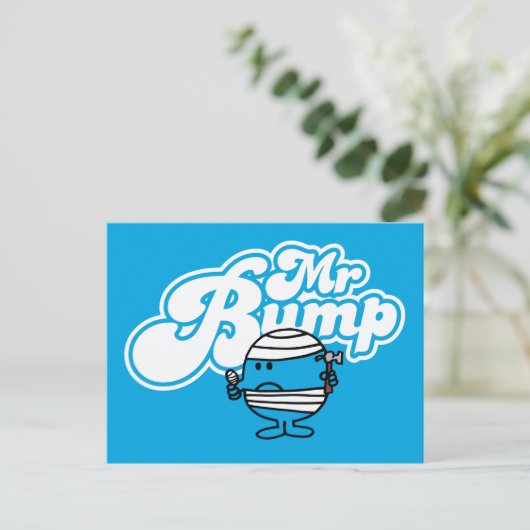 de heer Bump | Bandloopduim Briefkaart (Staand voorkant)