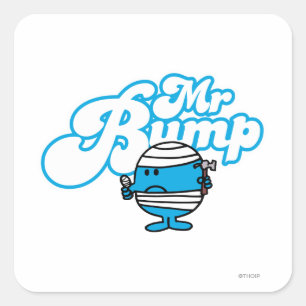 de heer Bump   Bandloopduim Vierkante Sticker