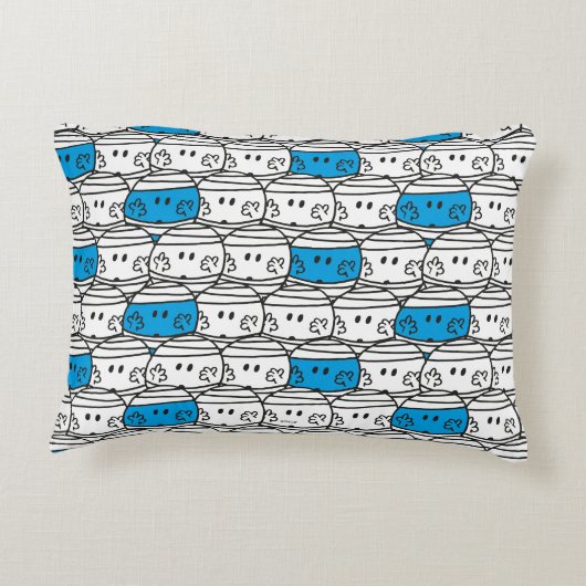 de heer Bump | Blauw patroon Accent Kussen (Achterkant)