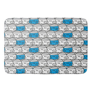de heer Bump   Blauw patroon Badmat