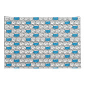 de heer Bump | Blauw patroon Kussensloop (Achterkant-Rechts)