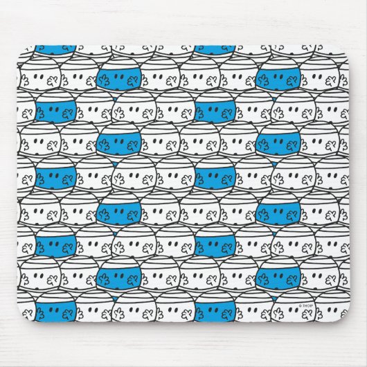 de heer Bump | Blauw patroon Muismat (Voorkant)