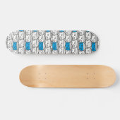 de heer Bump | Blauw patroon Skateboard (Horizontaal)