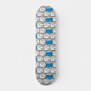 de heer Bump Blauw patroon Skateboard