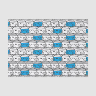 de heer Bump   Blauw patroon Tissuepapier