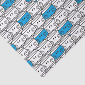 de heer Bump | Blauw patroon Tissuepapier (Detail)