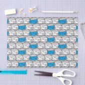 de heer Bump | Blauw patroon Tissuepapier (Craft)