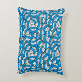 de heer Bump | Blauw smeltpatroon Accent Kussen (Achterkant (Verticaal))