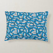 de heer Bump | Blauw smeltpatroon Accent Kussen (Achterkant)