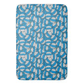 de heer Bump | Blauw smeltpatroon Badmat (Voorkant Verticaal)