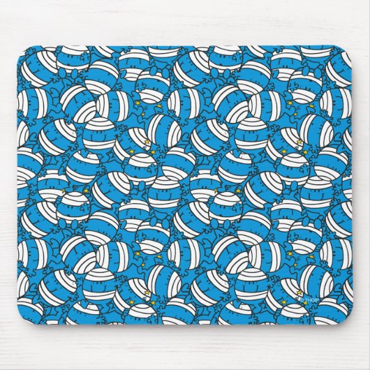 de heer Bump | Blauw smeltpatroon Muismat (Voorkant)