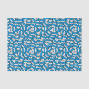 de heer Bump   Blauw smeltpatroon Tissuepapier