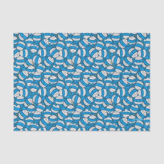 de heer Bump | Blauw smeltpatroon Tissuepapier (Voorkant)