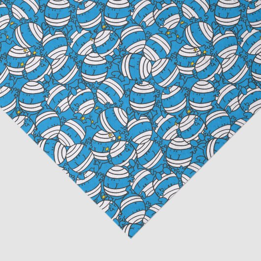 de heer Bump | Blauw smeltpatroon Tissuepapier (Detail)