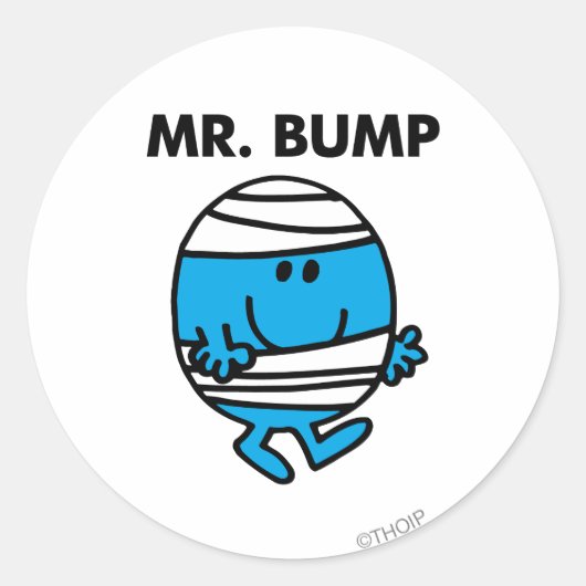de heer Bump Classic 1 Ronde Sticker (Voorkant)