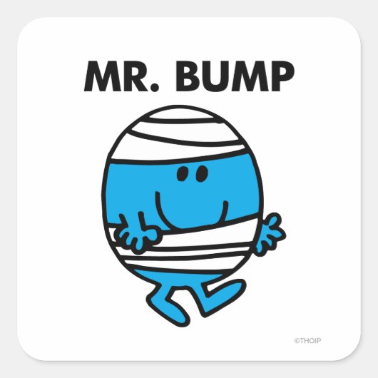 de heer Bump Classic 1 Vierkante Sticker (Voorkant)