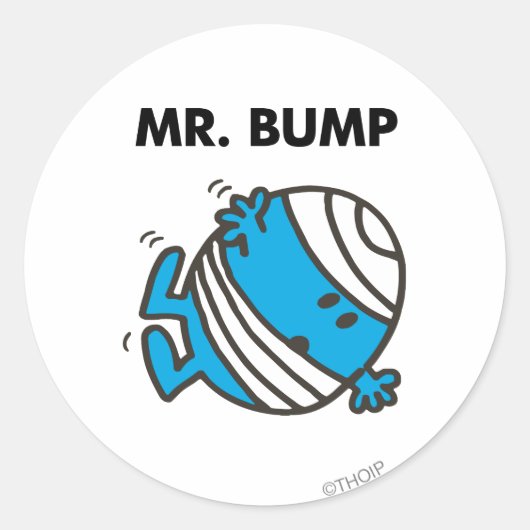 de heer Bump Classic 3 Ronde Sticker (Voorkant)