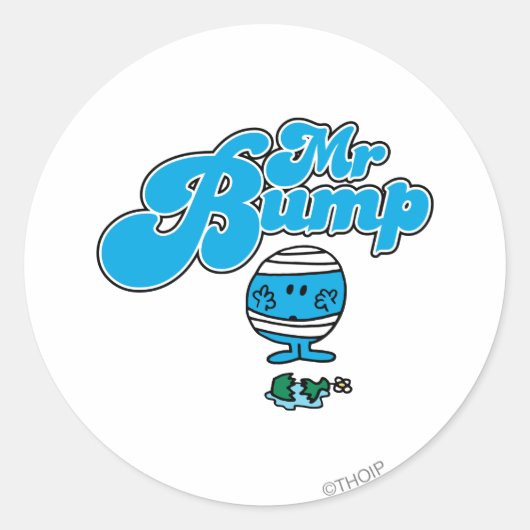 de heer Bump | Gebroken vaas Ronde Sticker (Voorkant)
