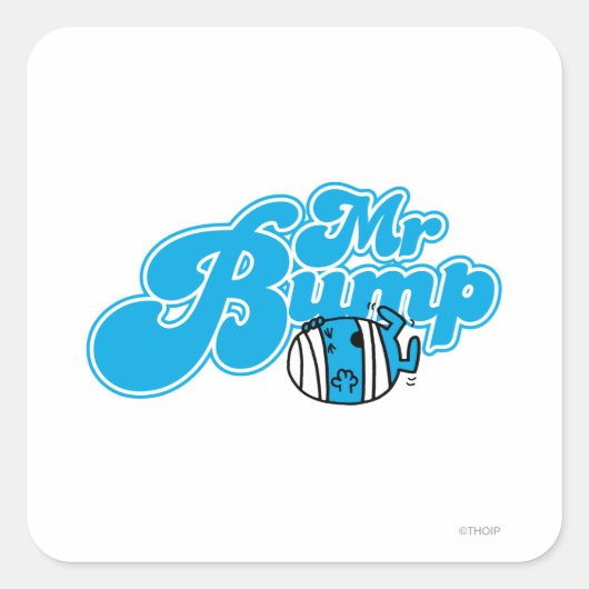 de heer Bump Logo 1 Vierkante Sticker (Voorkant)