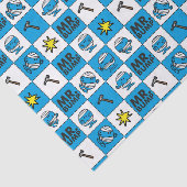 de heer Bump | Mozaïekpatroon in blauw patroon Tissuepapier (Detail)