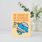 De heer Bump Play Soccer Briefkaart (Staand voorkant)