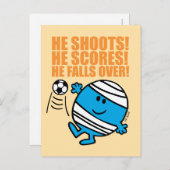 De heer Bump Play Soccer Briefkaart (Voorkant / Achterkant)