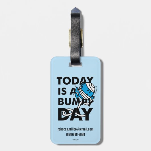 de heer Bump | Vandaag is het een trieste dag Bagagelabel (Achterkant verticaal)