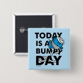 de heer Bump | Vandaag is het een trieste dag Vierkante Button 5,1 Cm (Voorkant /achterkant)