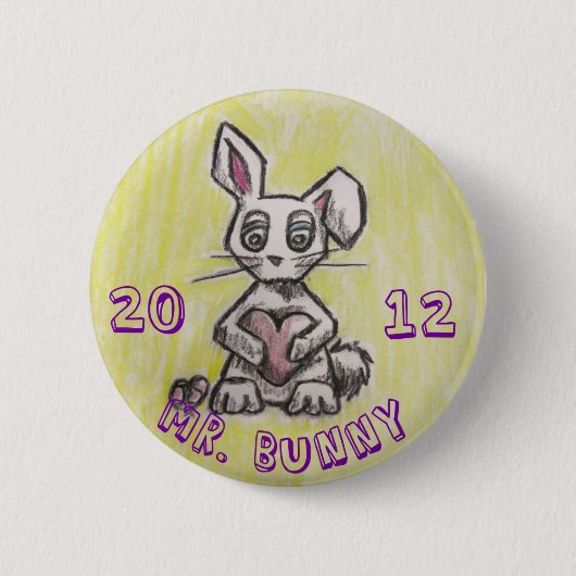 de heer Bunny 2012 Ronde Button 5,7 Cm (Voorkant)