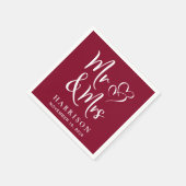 De heer Burgundy Wedding Reception Servet (Hoek)