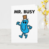 De heer Busy Waving Hallo Kaart (Gele Bloem)