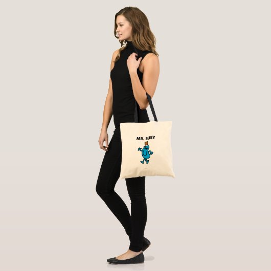 De heer Busy Waving Hallo Tote Bag (Voorkant (model))