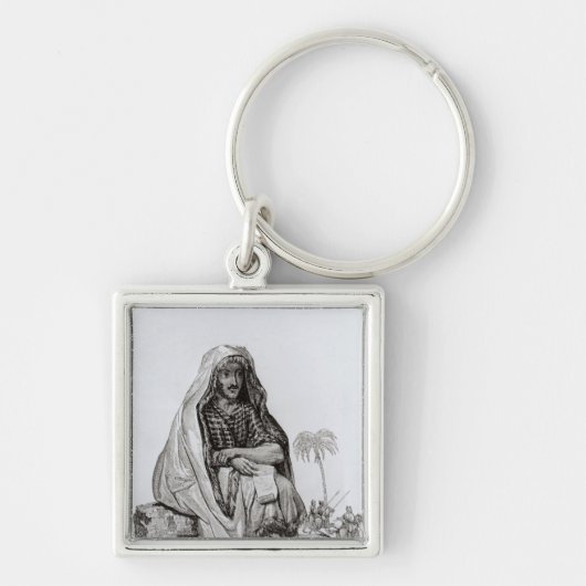 de heer Caillie Meditating Sleutelhanger (Voorkant)