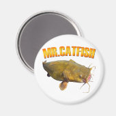 De heer Catfish Fishing Magneet (Voorkant / Achterkant)