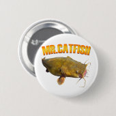 De heer Catfish Fishing Ronde Button 5,7 Cm (Voorkant /achterkant)