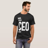 De heer CEO voor ondernemers, grappige zaken T-shirt (Voorkant volledig)