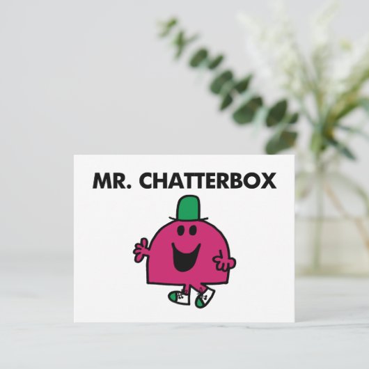 De heer Chatterbox Waving Hallo Briefkaart (Staand voorkant)