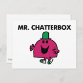De heer Chatterbox Waving Hallo Briefkaart (Voorkant / Achterkant)