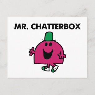 De heer Chatterbox Waving Hallo Briefkaart