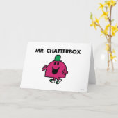 De heer Chatterbox Waving Hallo Kaart (Gele Bloem)