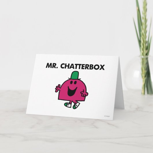 De heer Chatterbox Waving Hallo Kaart (Voorkant)