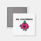 De heer Chatterbox Waving Hallo Magneet (Voorkant / Achterkant)