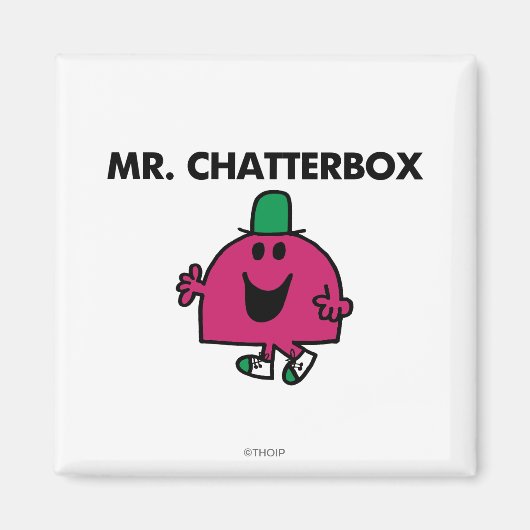 De heer Chatterbox Waving Hallo Magneet (Voorkant)