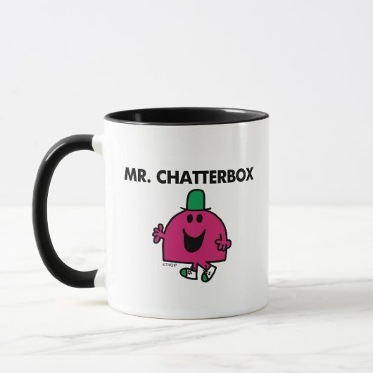 De heer Chatterbox Waving Hallo Mok (Links)
