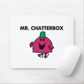 De heer Chatterbox Waving Hallo Muismat (Met muis)