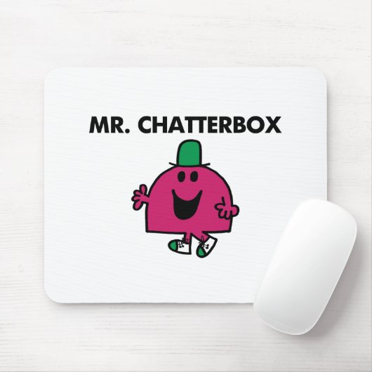 De heer Chatterbox Waving Hallo Muismat (Met muis)