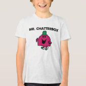 De heer Chatterbox Waving Hallo Tri-Blend Shirt (Voorkant)