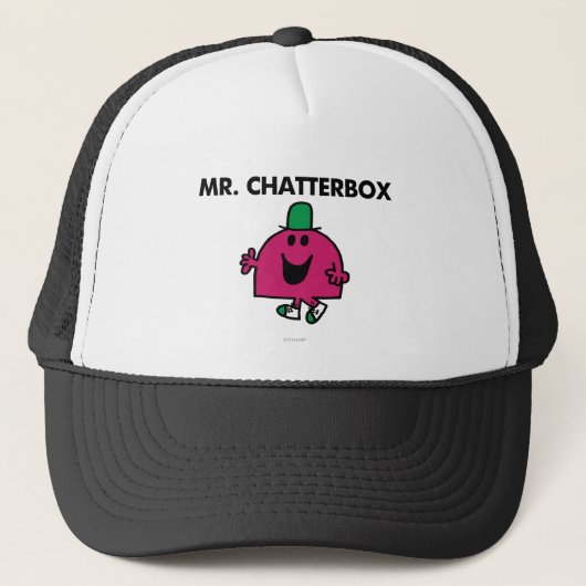 De heer Chatterbox Waving Hallo Trucker Pet (Voorkant)